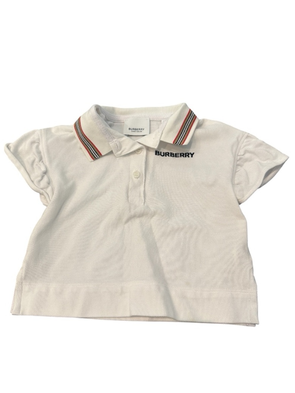 Burberry Girls' Martina White Polo Size 2